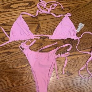 Pink Triangle Bikini Set